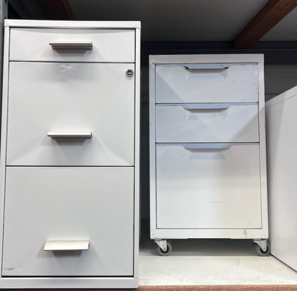 Short White File Cabinet