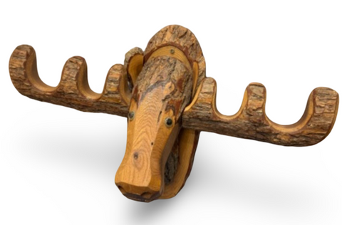 Wood Wall Hanging Moose Head