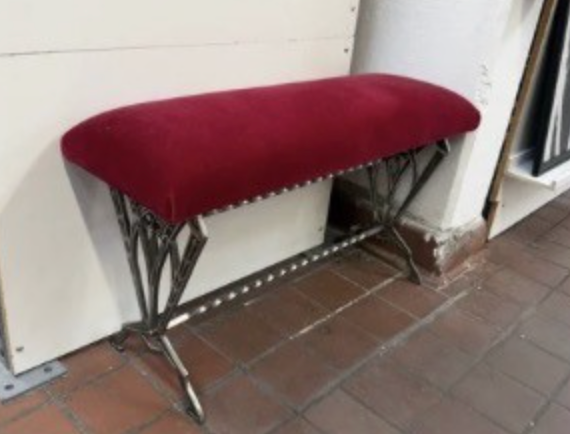 Red Velvet Gothic Bench