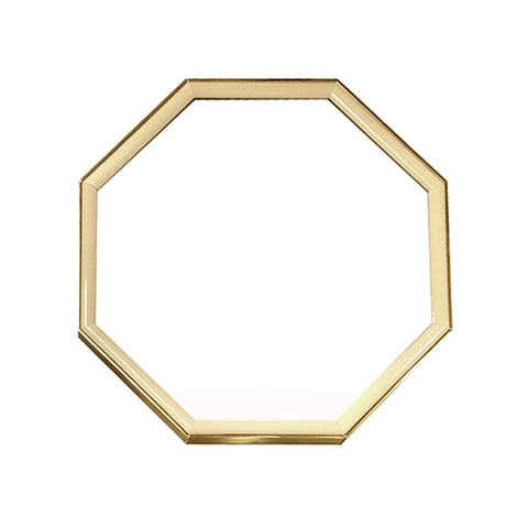 White & Gold Octagonal Mirror