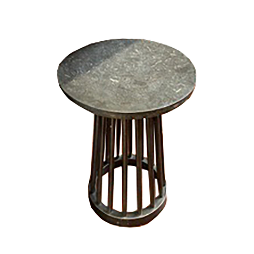 Black Marble Top Side Table