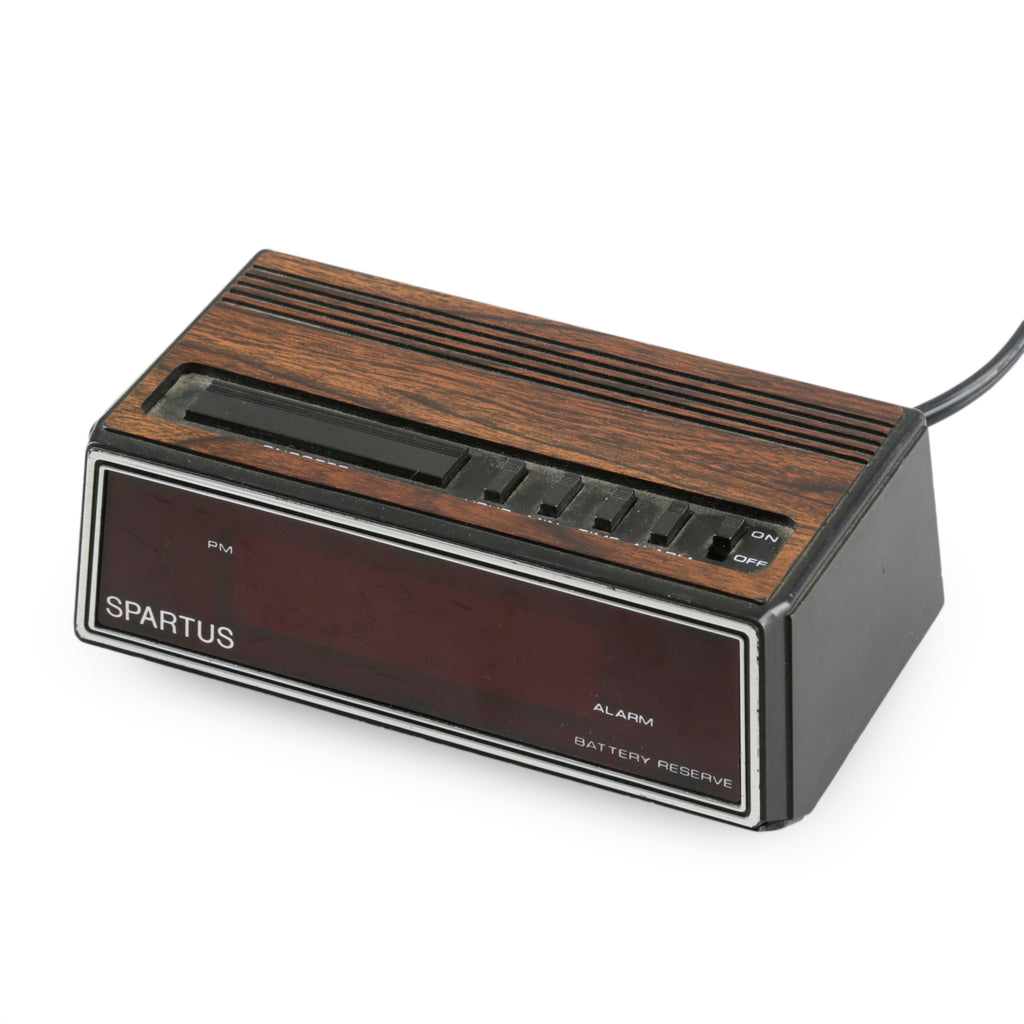 Brown Wood Grain Alarm Clock