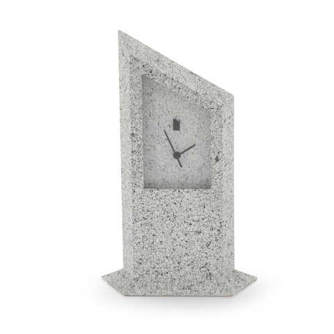 Gray Speckled Asymmetrical Desk Clock