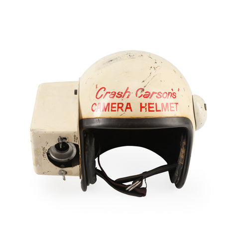 Cream Fiberglass Stunt Camera Helmet