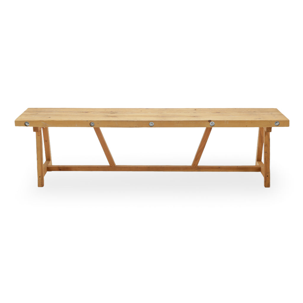 Wood Plank Dining Bench