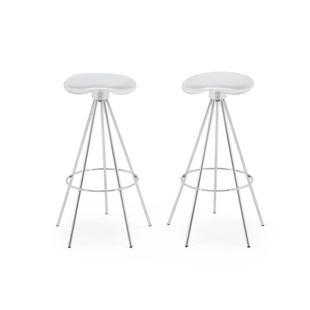 Silver/Chrome Saddle Bar Stools