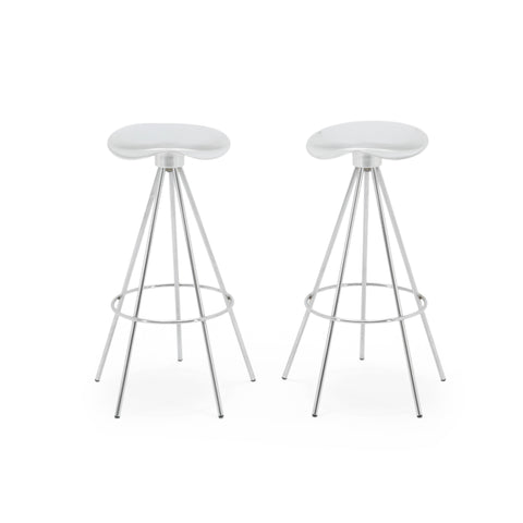 Silver/Chrome Saddle Bar Stools