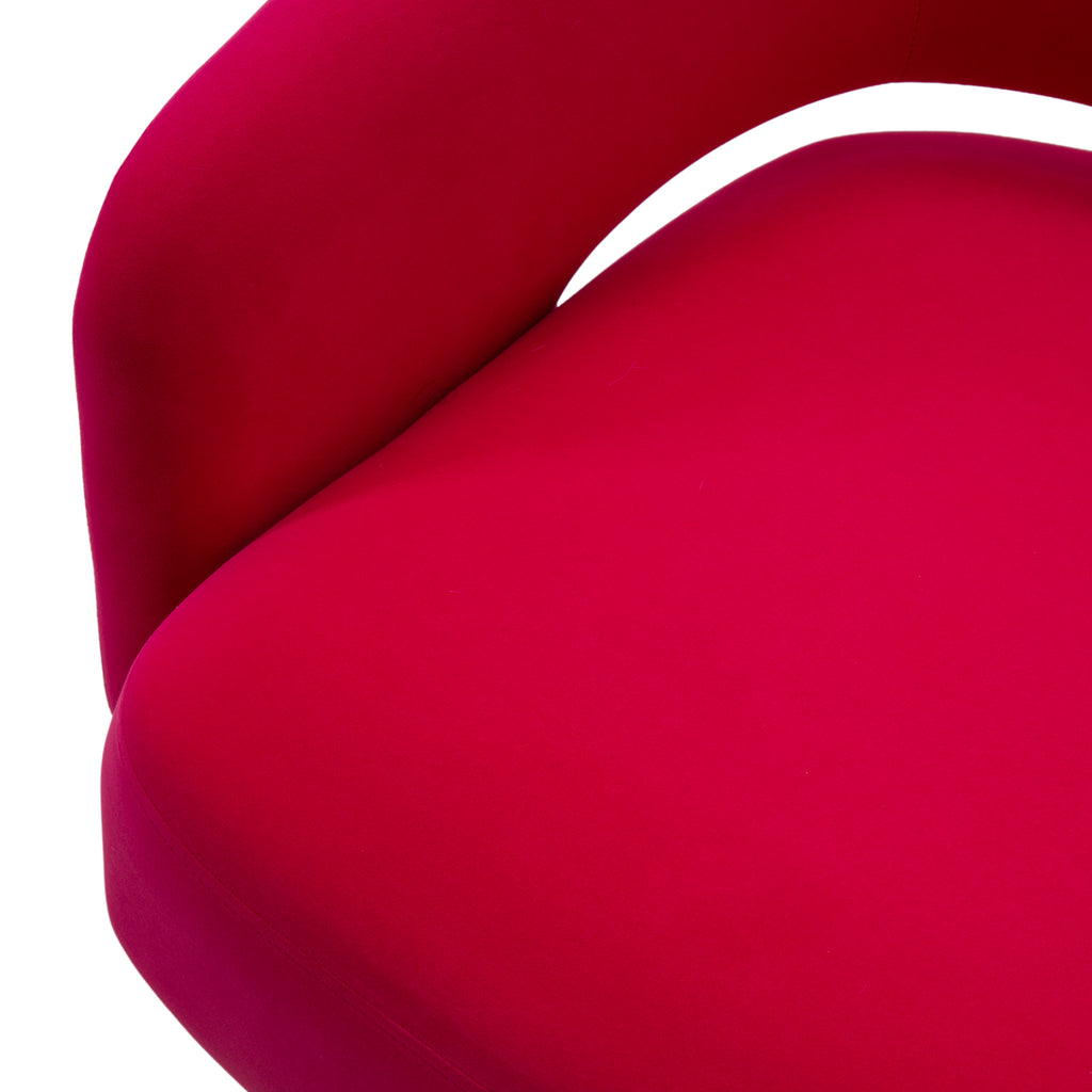 Fuchsia Swivel Barrel Accent Chair