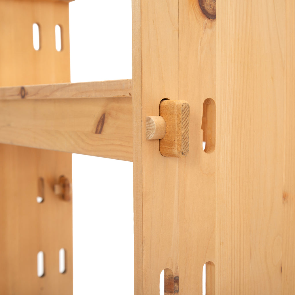 Natural Pine Modular Adjustable Shelving Unit