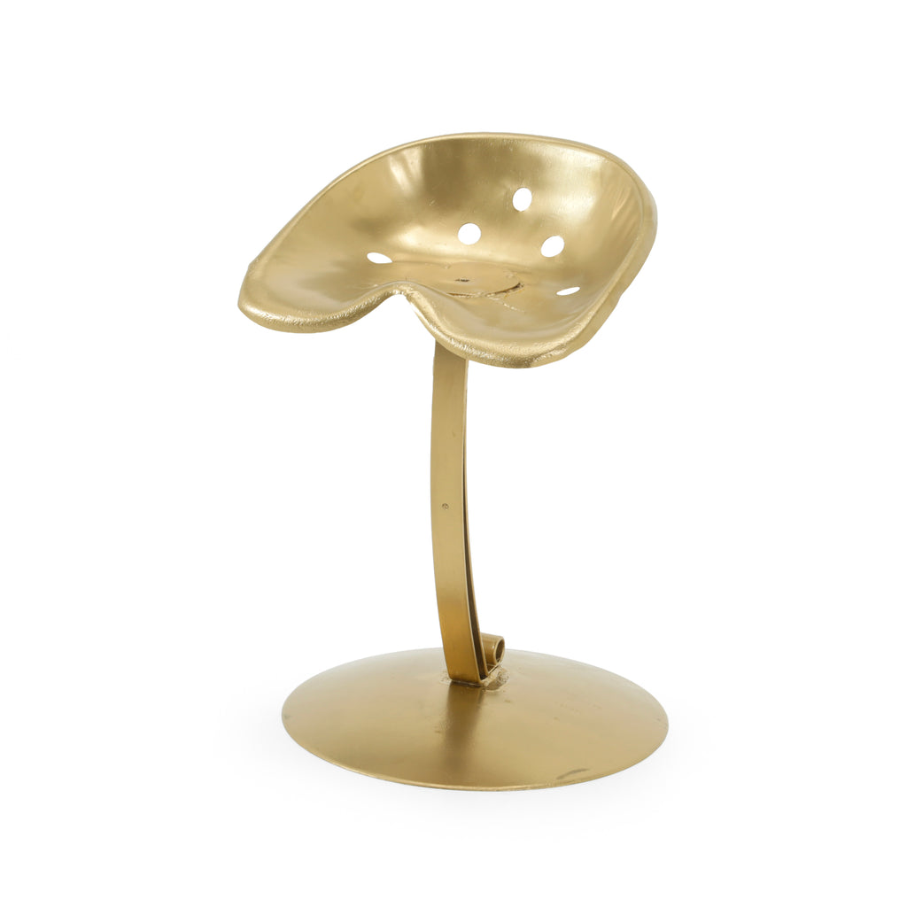 Gold Metal Tractor Seat Stool