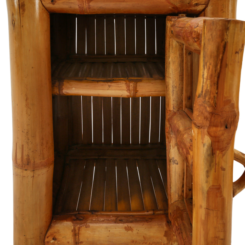 Bamboo Single-Door Nightstand