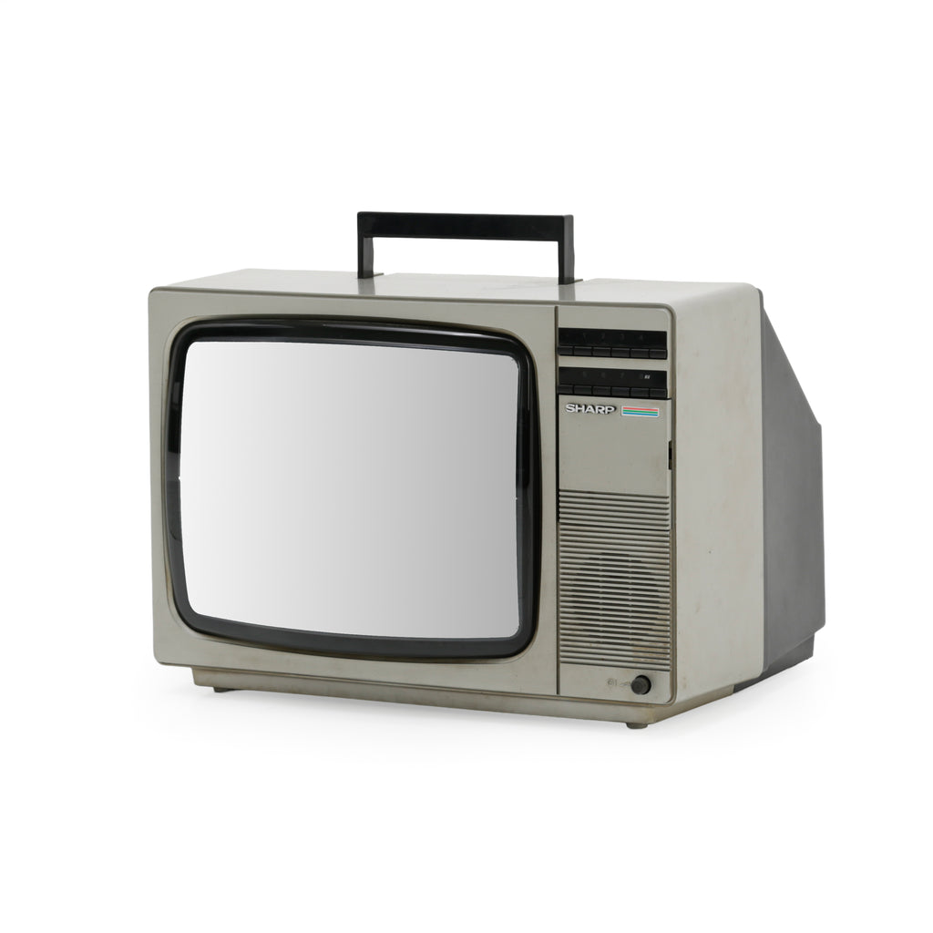 Sharp 1980s Portable CRT Television with Handle