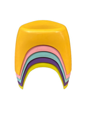 Multicolor Stackable Plastic Stools