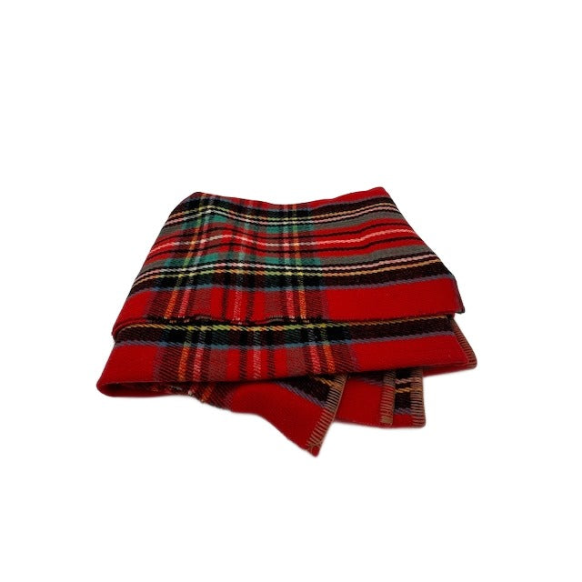 Red Tartan Plaid Wool Throw Blanket