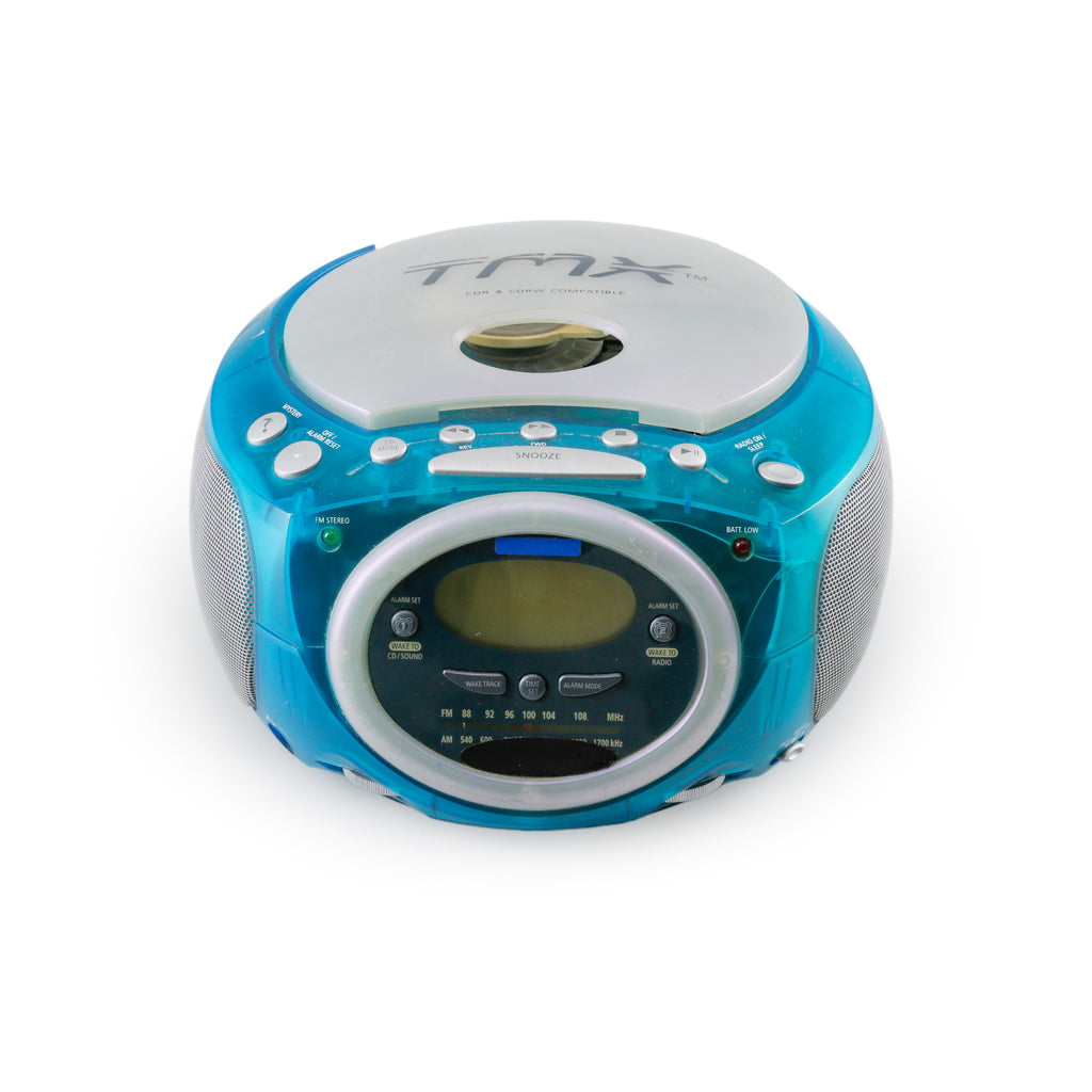 Translucent Aqua Blue Portable CD Player