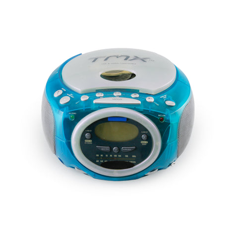 Translucent Aqua Blue Portable CD Player