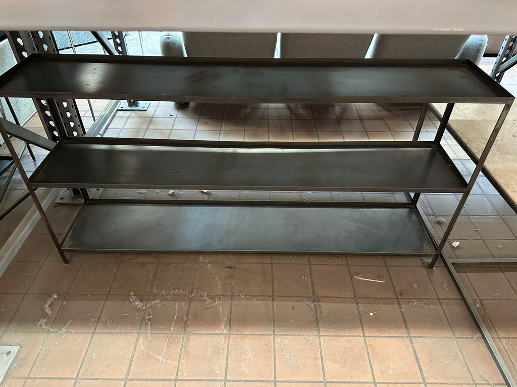 3-Tier Industrial Metal Display Shelf