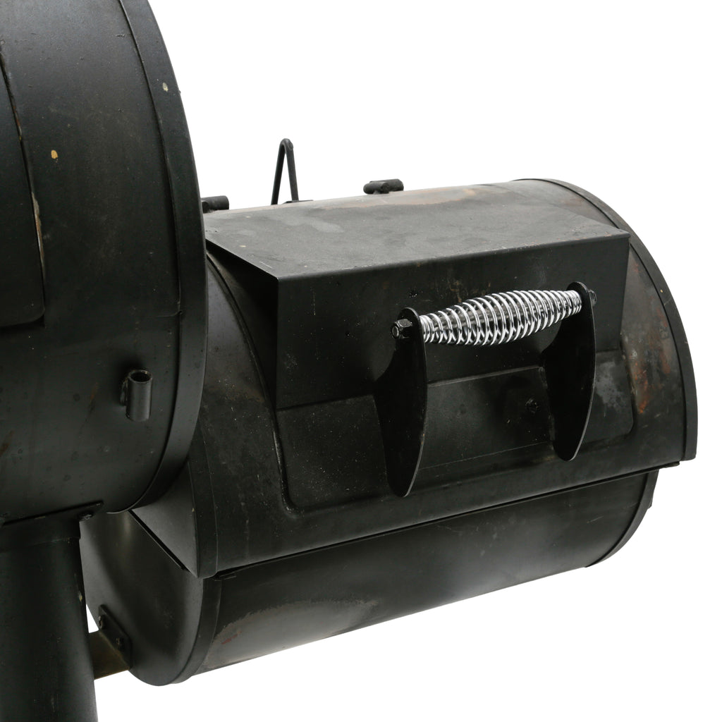 Black Steel Smoker BBQ Grill with Wheels
