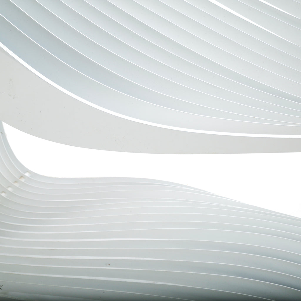 Wavy Frosted White Acrylic Console Table
