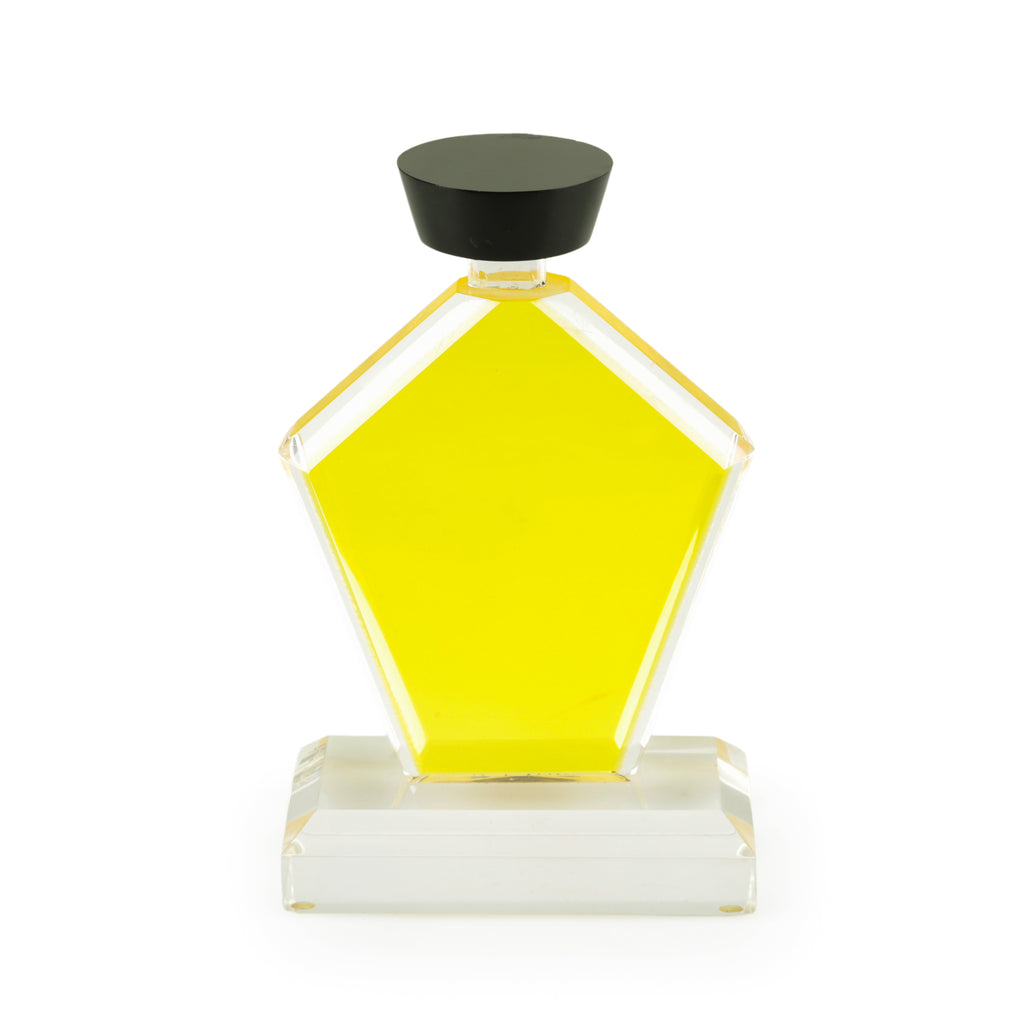 Bright Yellow Clear Acrylic Sculpture