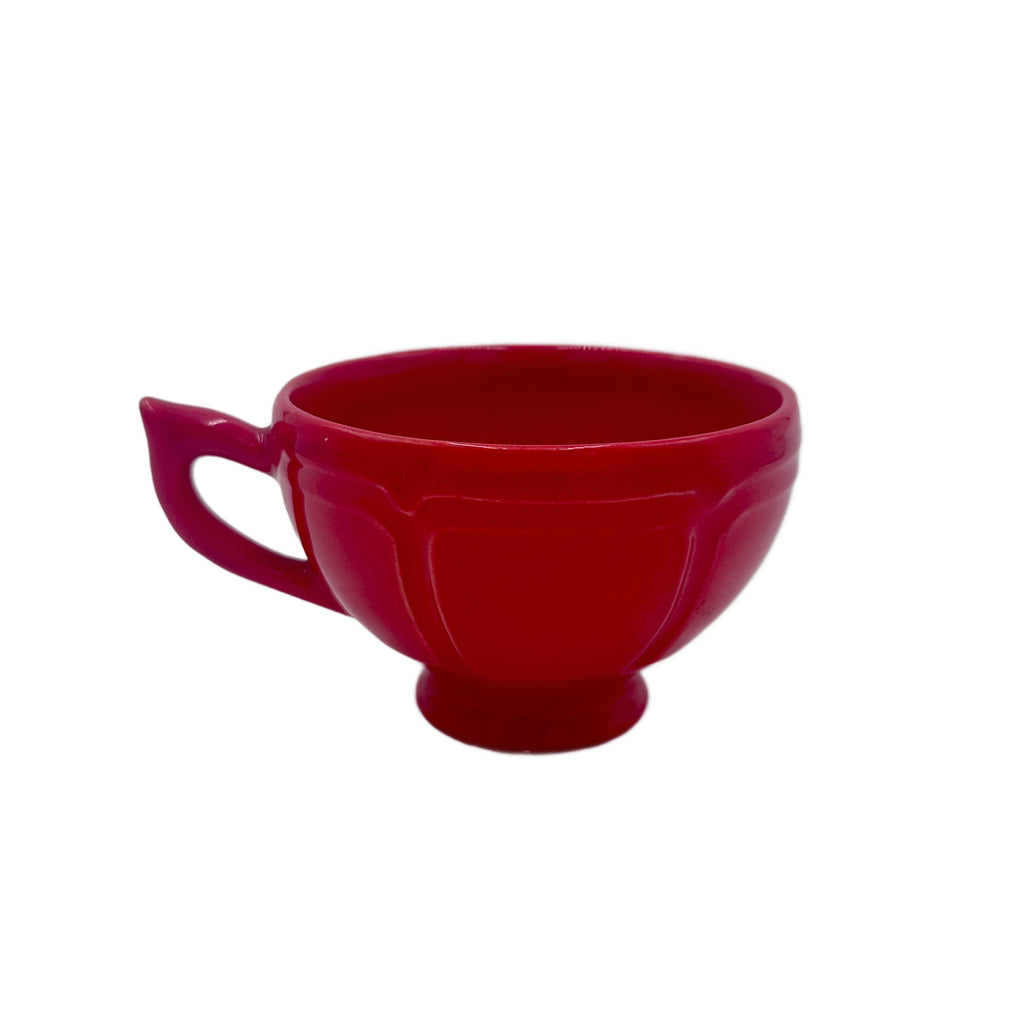Ruby Red Ceramic Tea Cup