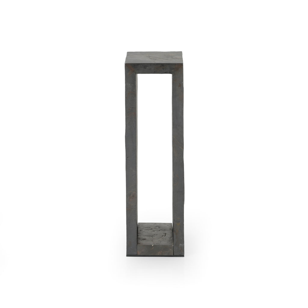 Dark Gray Slate Open Column Pedestal - Single