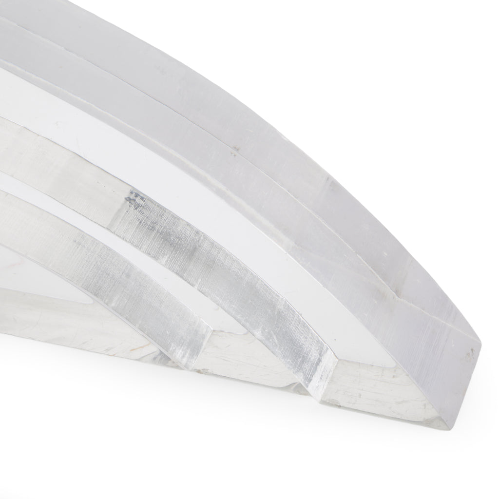 Clear Acrylic Art Deco Fan Sculpture