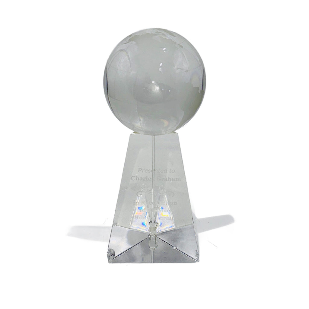 Crystal Globe Award Trophy