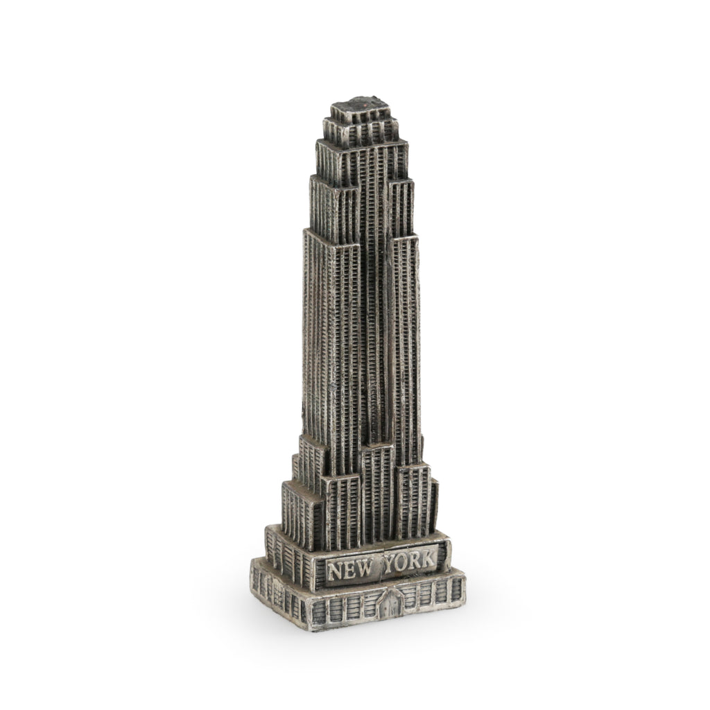 Silver-Toned Metal Empire State Building Figurine