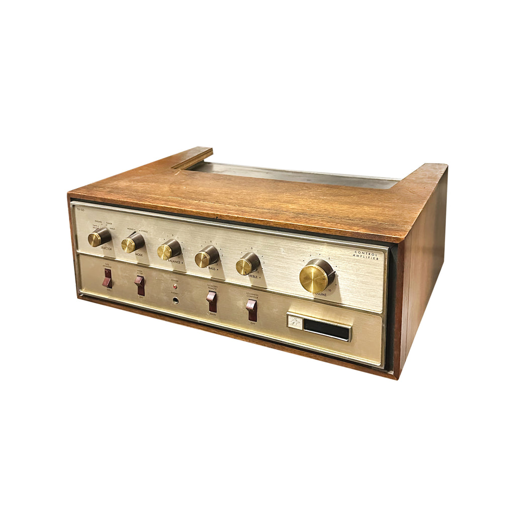 Vintage Brass / Wood Stereo Amplifier Receiver