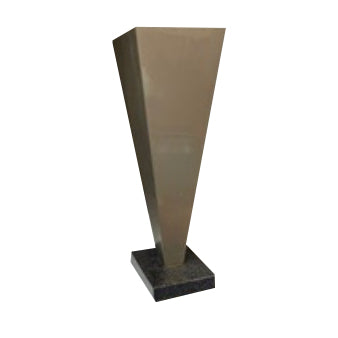 Metallic Tapered Pedestal w/ Marble Base