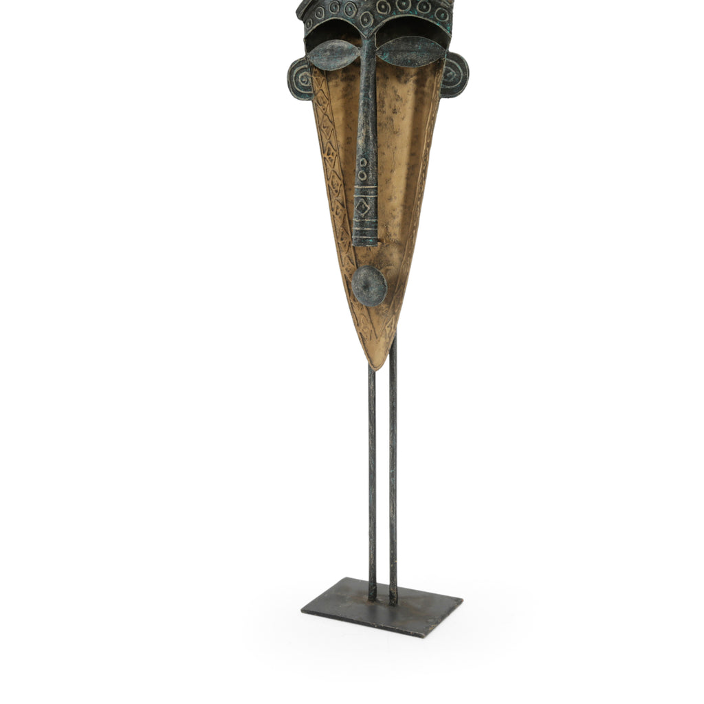 Mask Sculpture Set on Stands