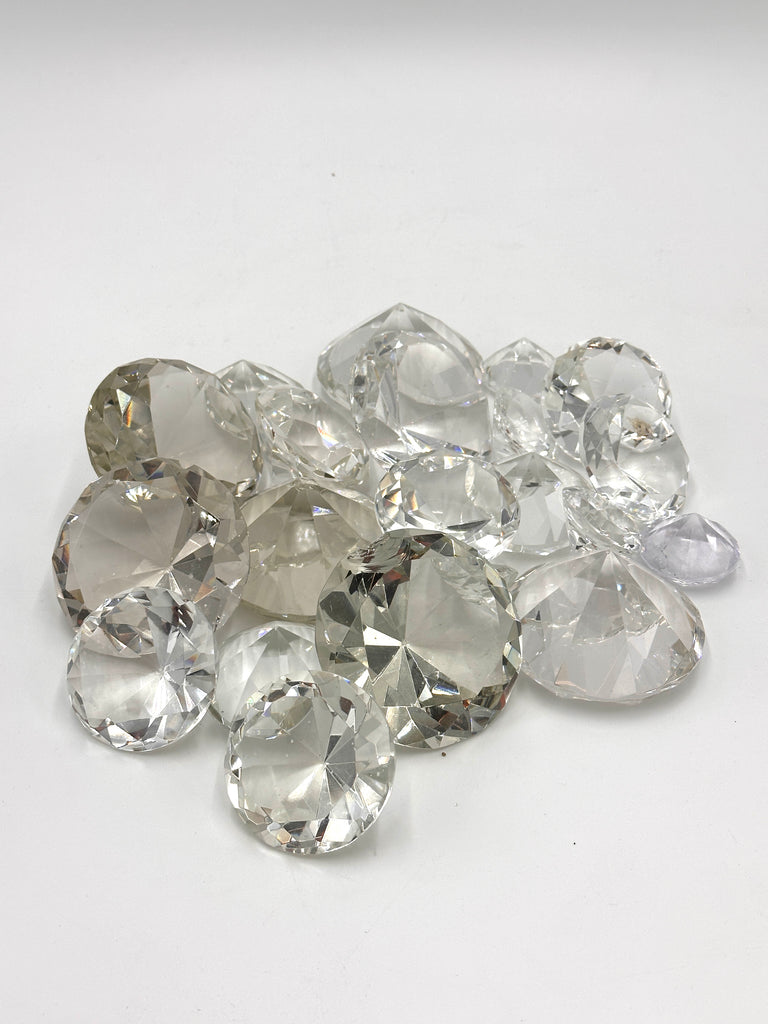 Assortment of Clear Acrylic Diamonds