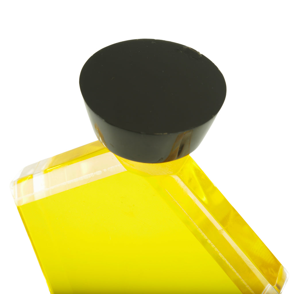 Bright Yellow Clear Acrylic Sculpture
