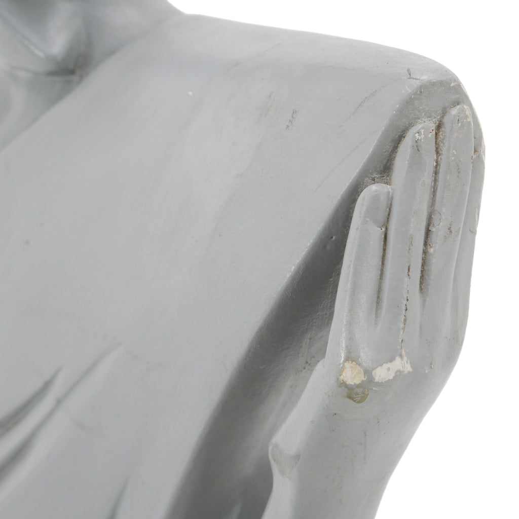 Light Gray Bust with Sunglasses on a Black Wood Base