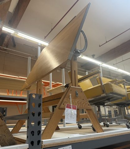 Vintage Adjustable Drafting Table with A-Frame Base