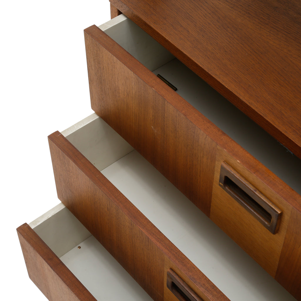 Wood Bookcase with Sliding Cabinet and Drawers