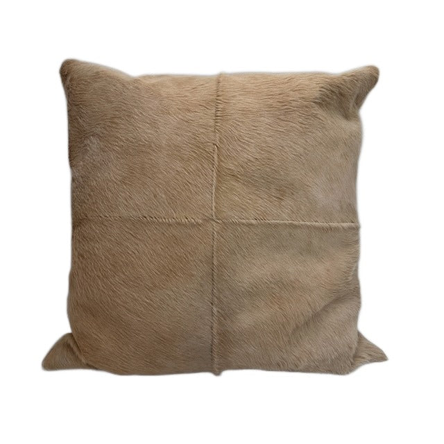 Light Tan Cowhide Throw Pillow