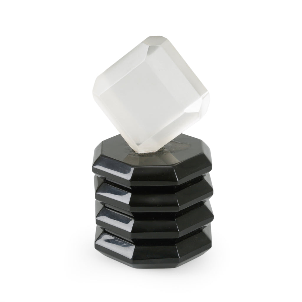 Black Multi-Tiered Acrylic Decorative Sculpture