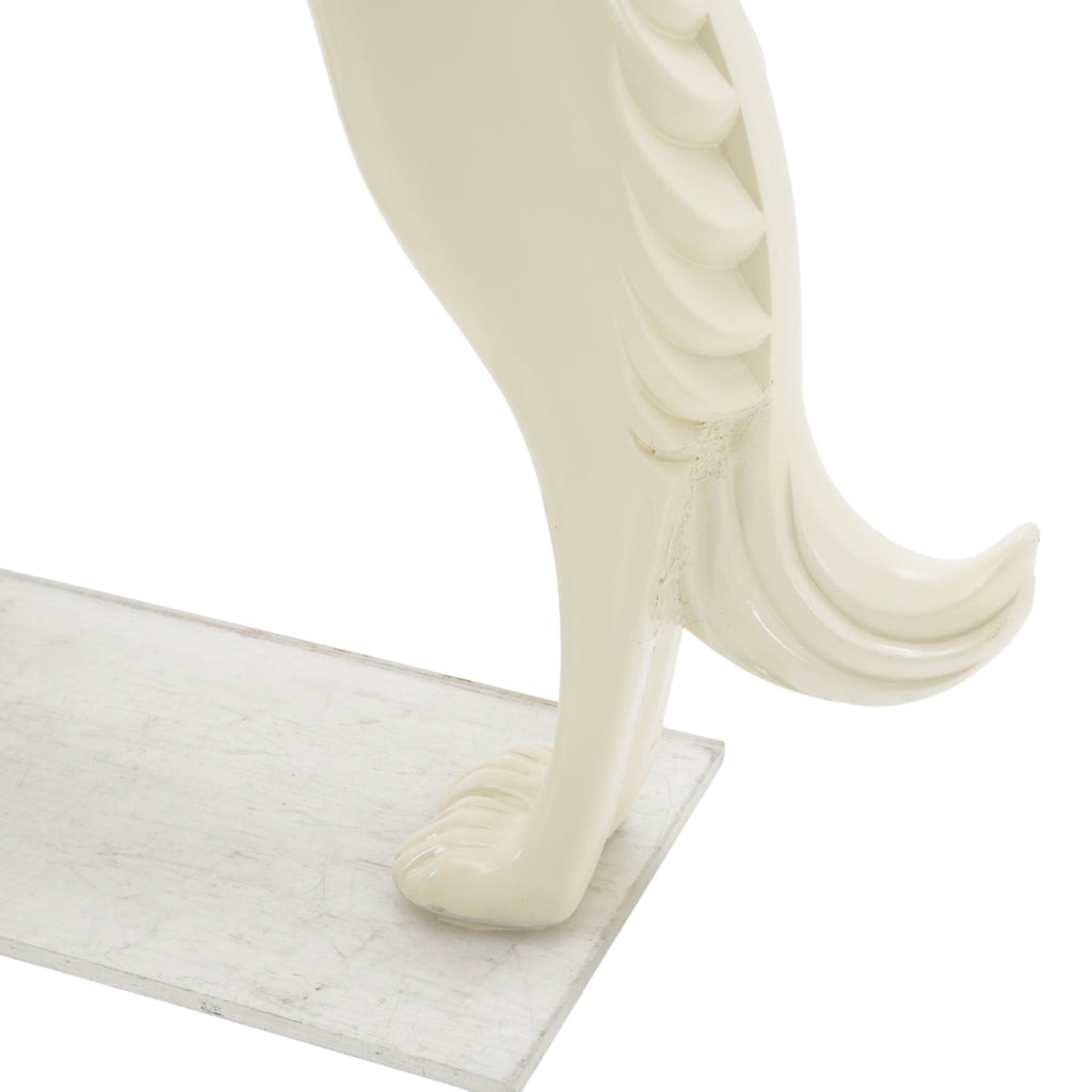 Cream Borzoi/Greyhound Dog Sculpture