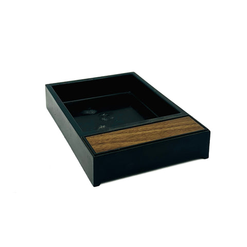 Black and Wood Notepad Tray