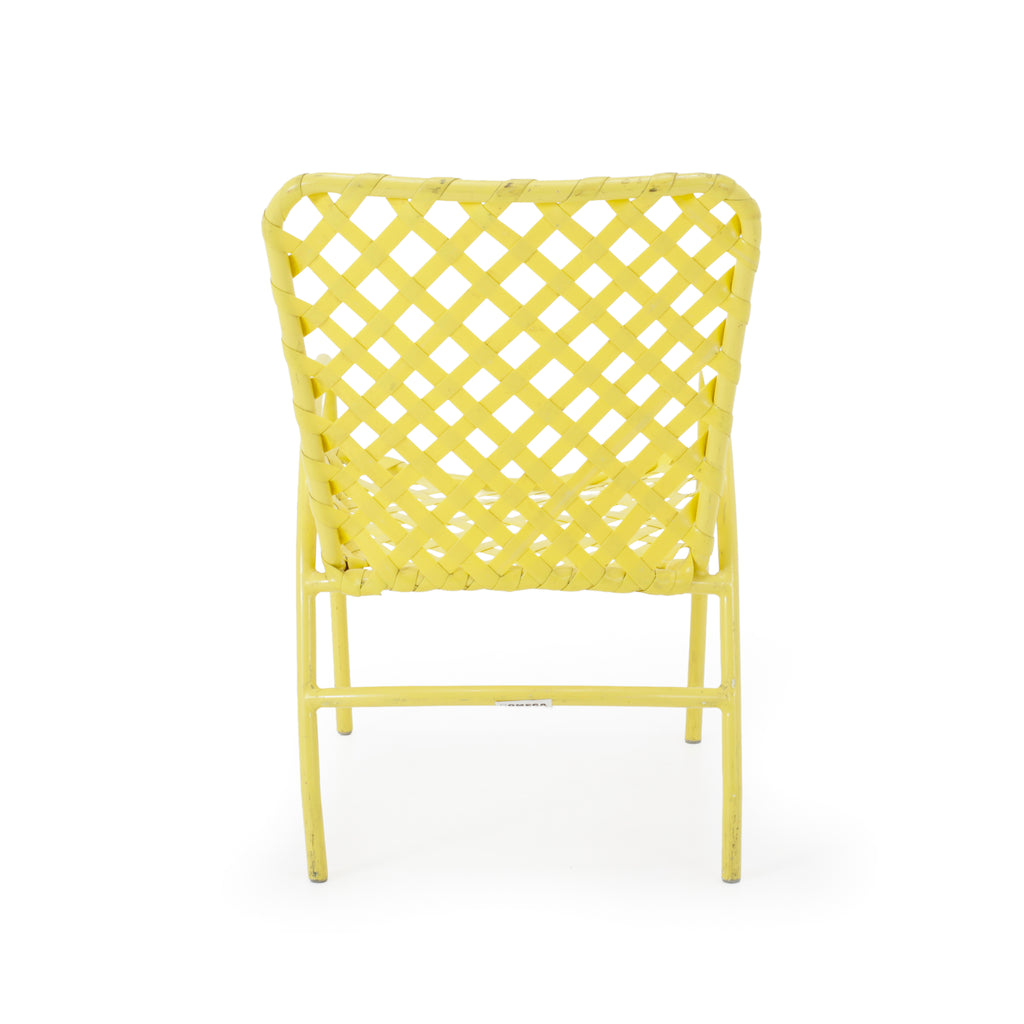 Lemon Yellow Metal Outdoor Armchair