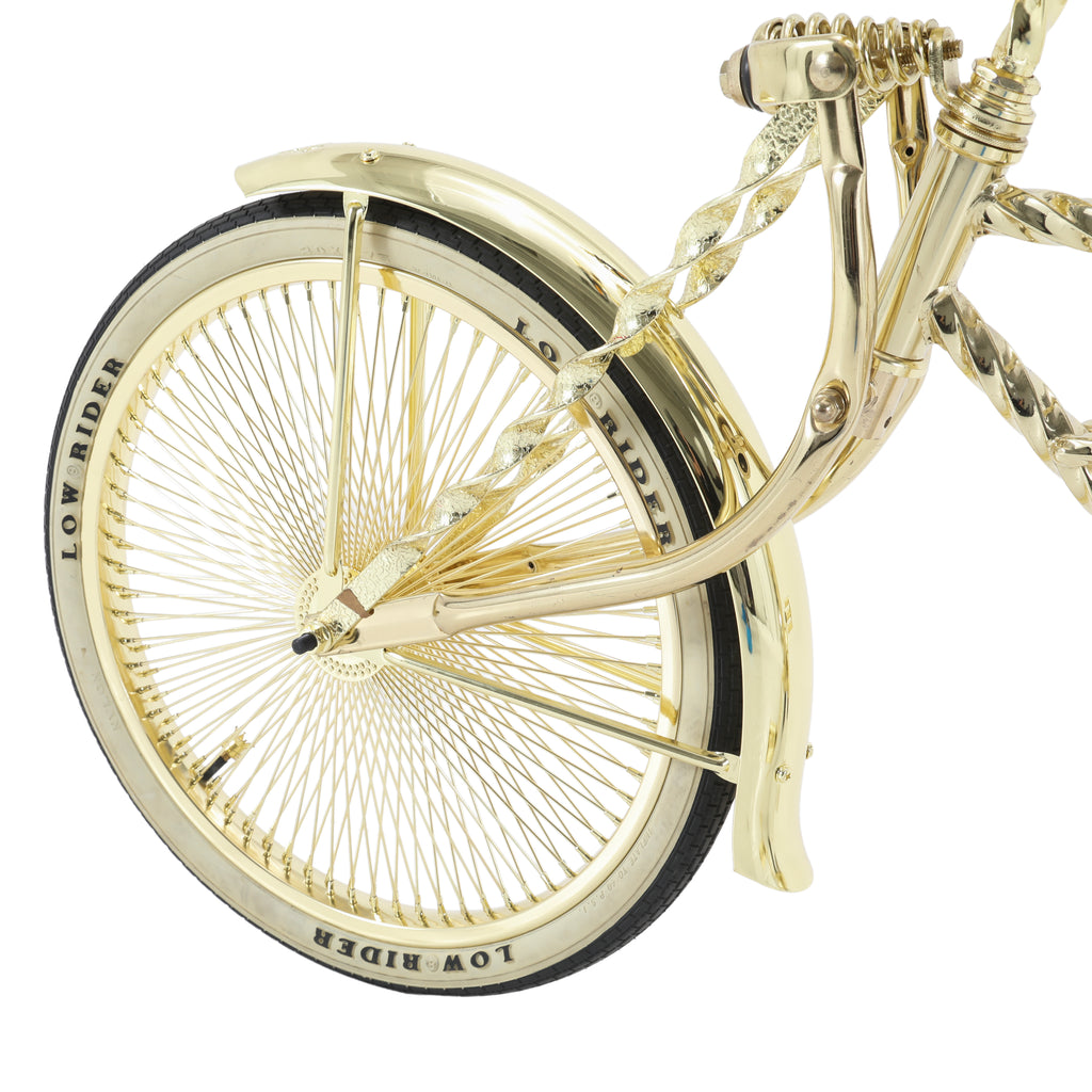 Gold Chrome Frame Lowrider Bicycle