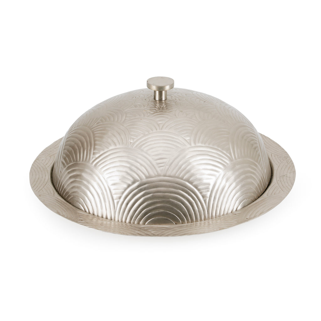 Silver Metal Serving Cloche