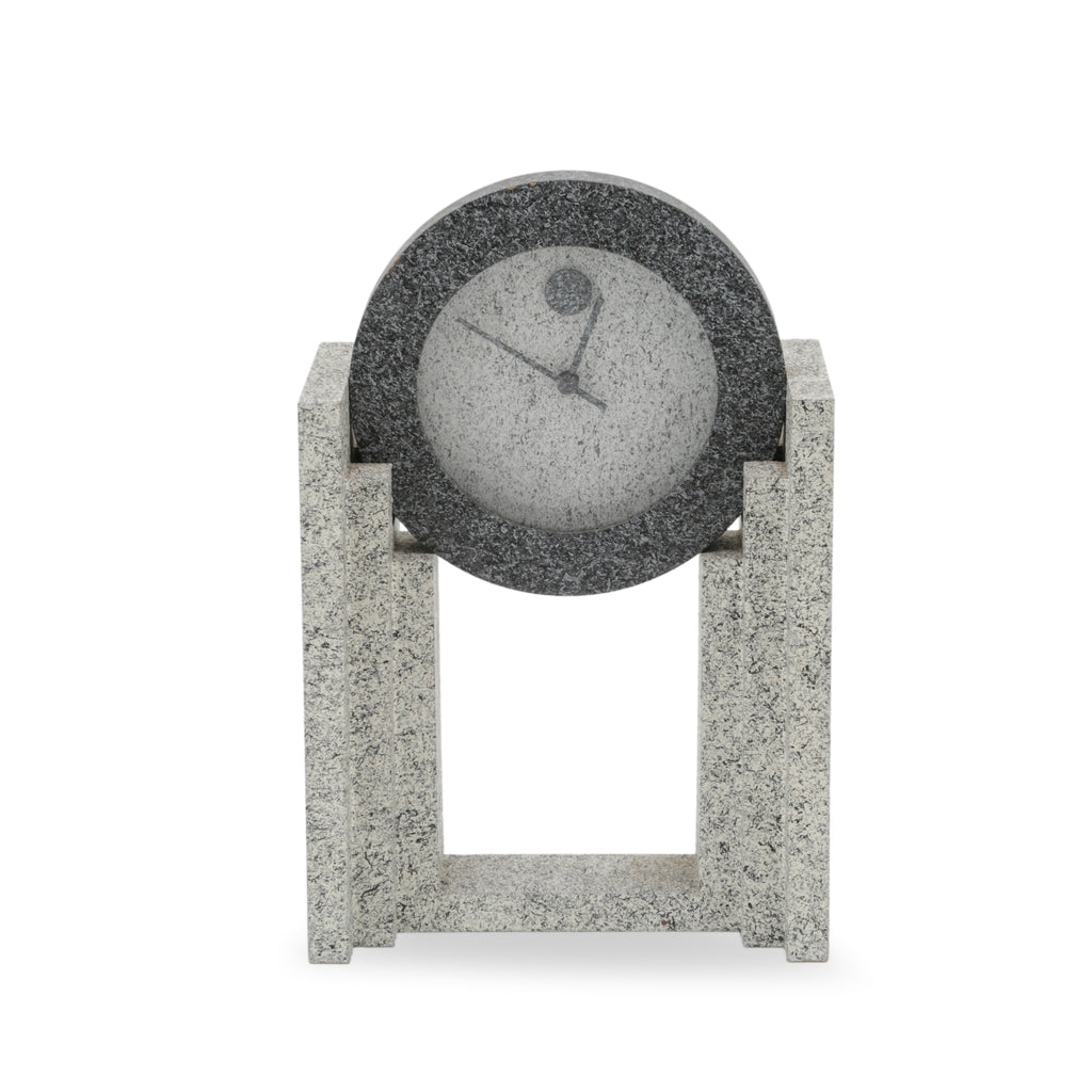 Speckled Gray Architectural Desk Clock