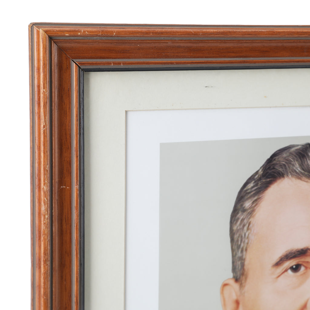 Brown Wood Framed Portrait of Andrey Gromyko