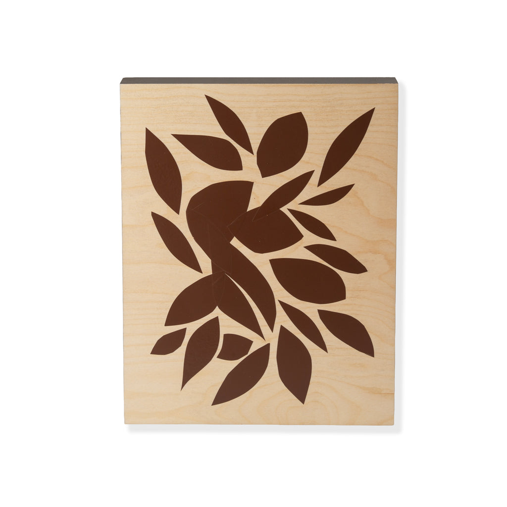 1421 (A+D) Brown Leaves on Wood
