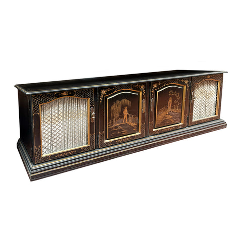 Black & Gold Ornate Credenza