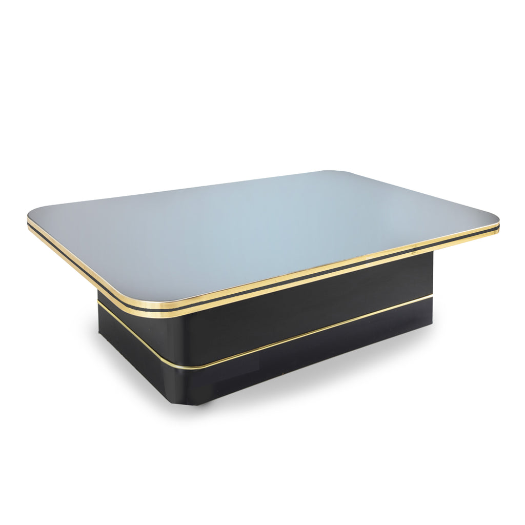 Black and Gold Mirror Coffee Table