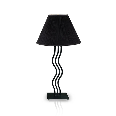 Black Metal Wavy Table Lamp